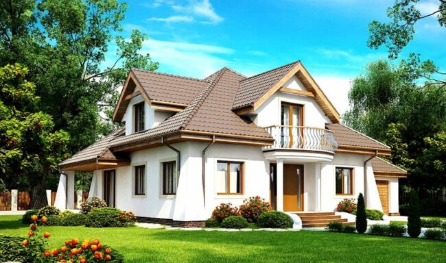 Красивый загородный дом