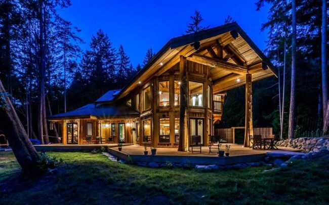 post&beam каркарно-бревенчатый дом